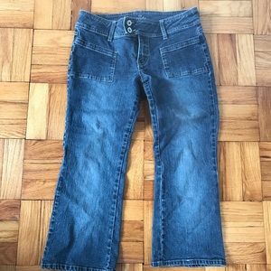 Angels capri boot cut jeans with spandex, size 11